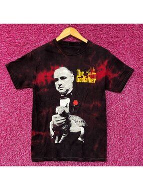 The Godfather and Cat Graphic Design T-Shirt Extra Small